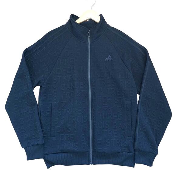 Adidas Mens Raised Three Stripe Graphic Track Jacket Black M Sports Gorpcore - Picture 2 of 7